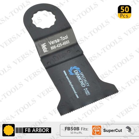 Versa Tool 45mm Bi-Metal Multi-Tool Saw Blades, Fits Fein Supercut Oscillating Tools, PK 50 FB50B